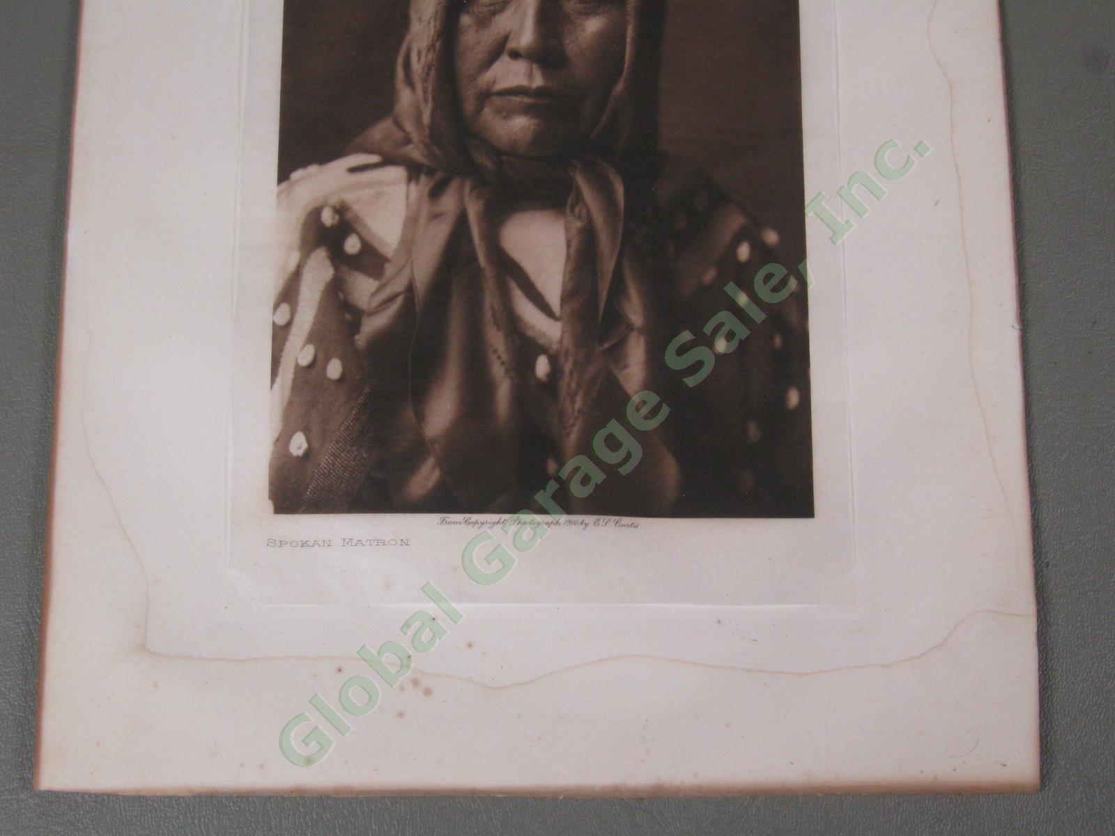 Edward Curtis Photogravure Photo Spokan Spokane Matron 1910 Japanese Tissue 3