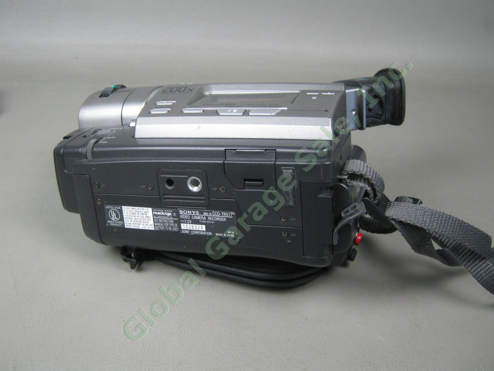 Sony HandyCam CCD-TR517 XR NTSC Hi 8 8mm Video Transfer Camcorder Bundle Lot NR! 7