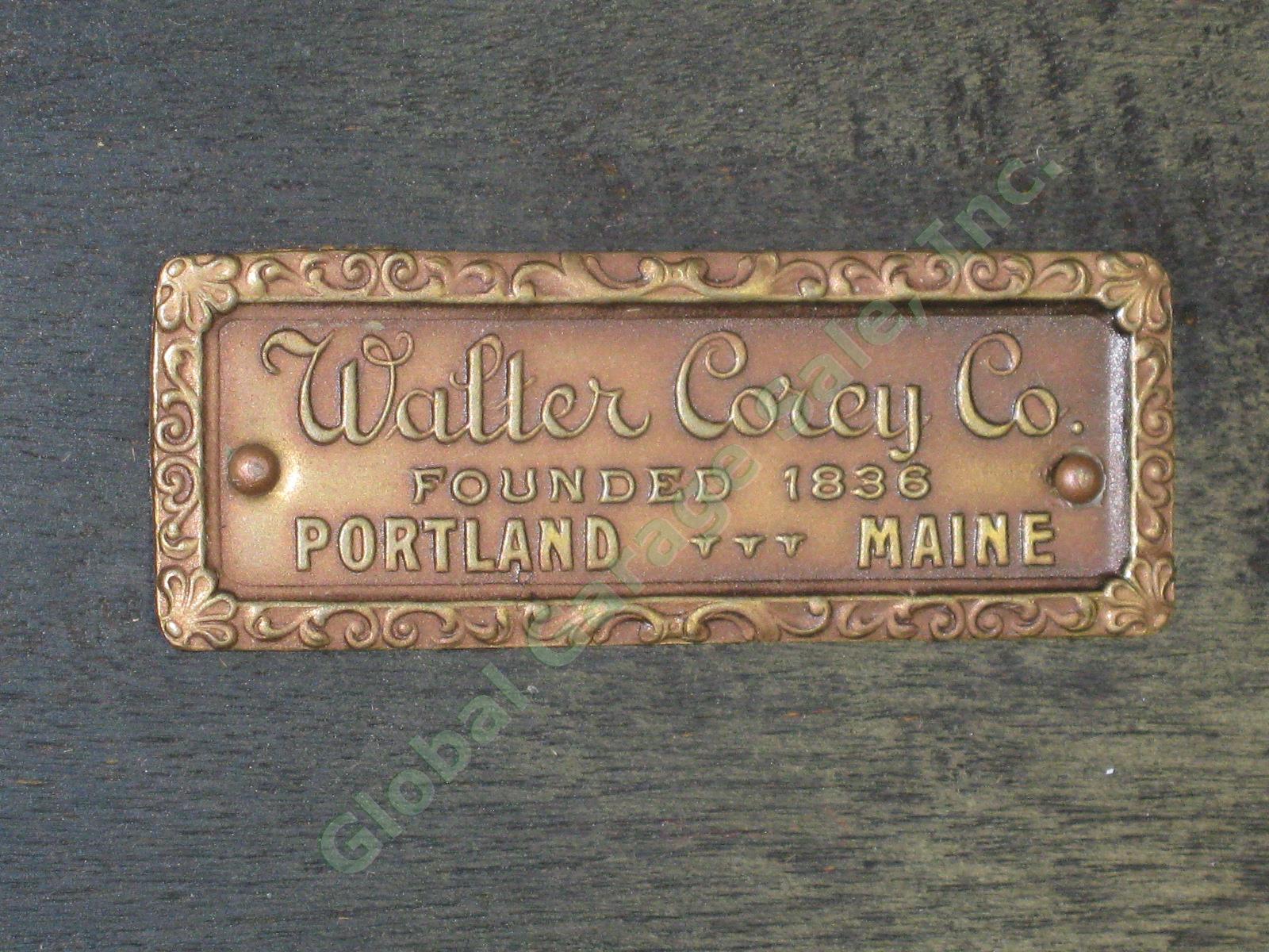 Vtg Antique Walter Corey Handpainted Wooden Toleware Coffee Table Portland Maine 6
