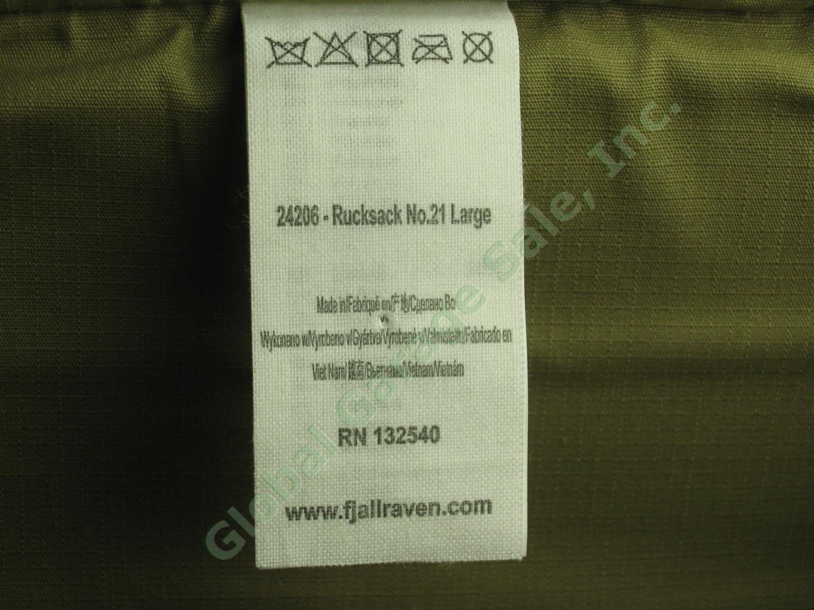 Fjallraven Rucksack No 21 Large Daypack Backpack 24206 Sand Color G-1000 VG COND 9