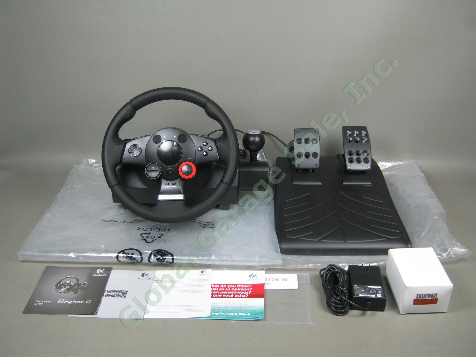 Logitech Driving Force GT Feedback E-X5C19 PS3 PS2 PC Racing Wheel Pedal MINT!!