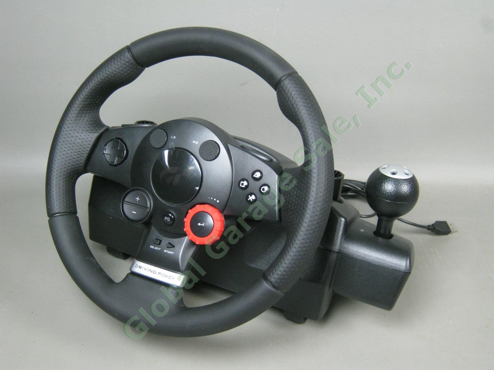 Logitech Driving Force GT Feedback E-X5C19 PS3 PS2 PC Racing Wheel Pedal MINT!! 1