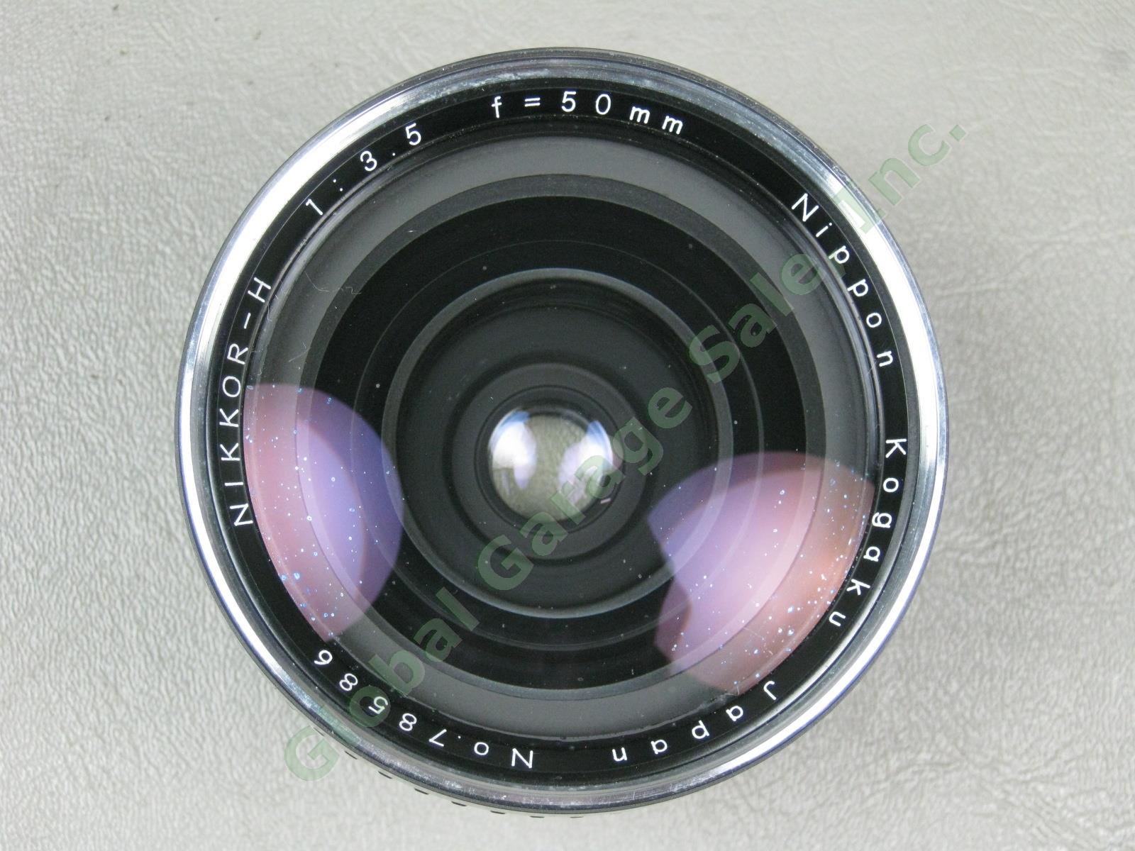 Zenza Bronica EC-TL Camera Nippon Kogaku Nikkor-H 50mm 1:3.5 f/3.5 Lens Bundle 10