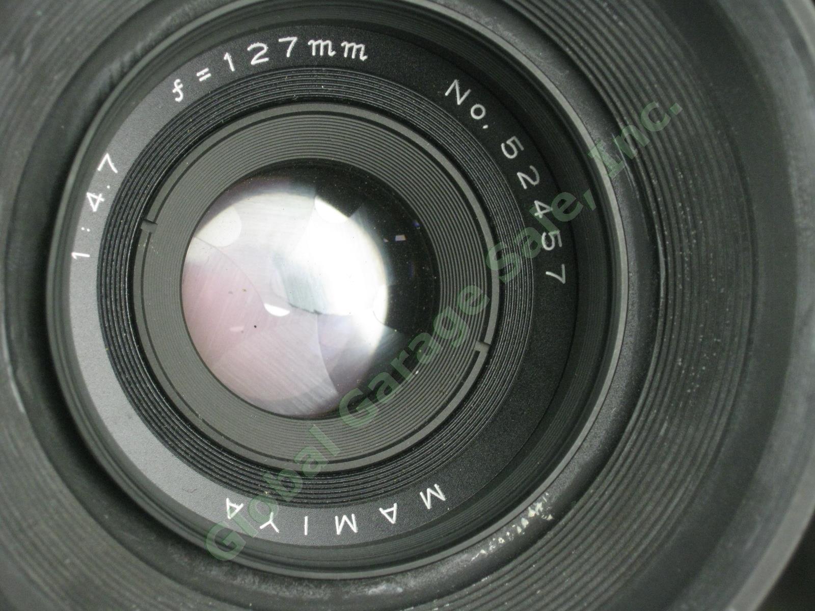 Polaroid 600SE Medium Format Rangefinder Camera Mamiya 127mm 4.7 Lens Film Back 7