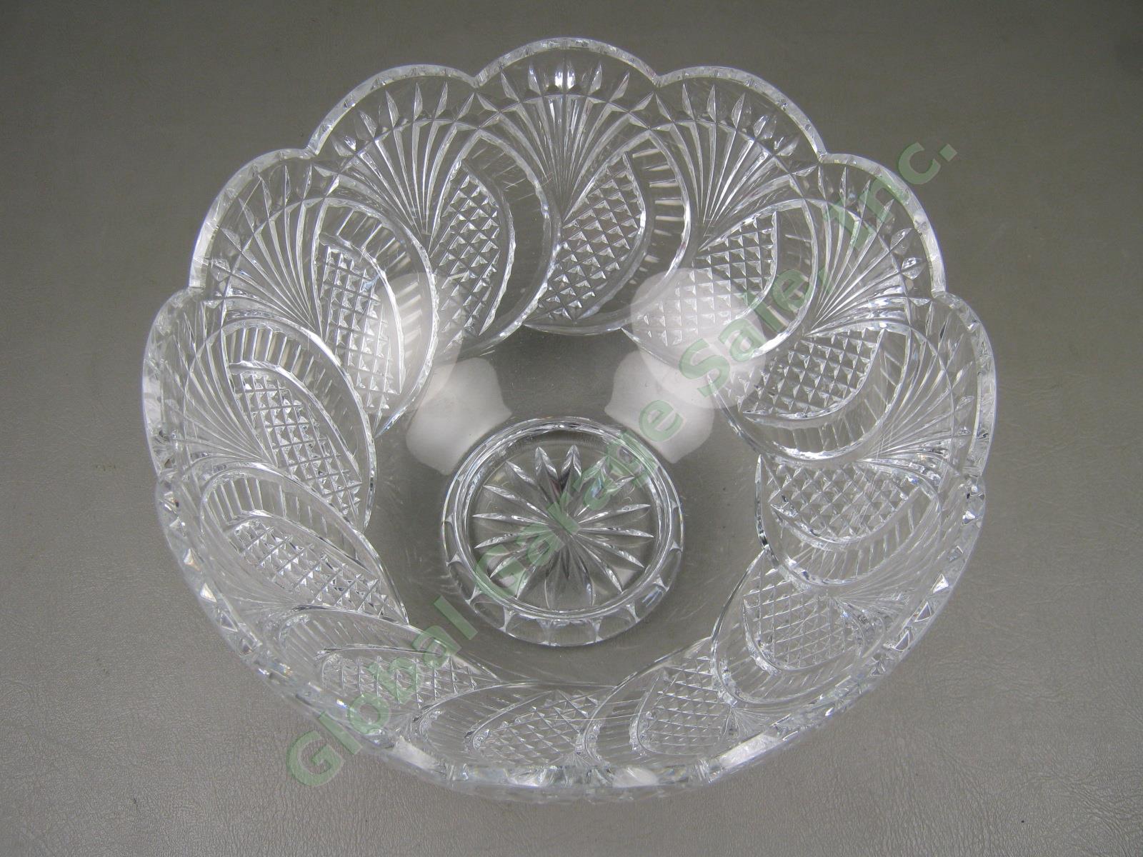 Waterford Crystal Prestige Collection Seahorse 25cm 10" Footed Scalloped Bowl NR 2