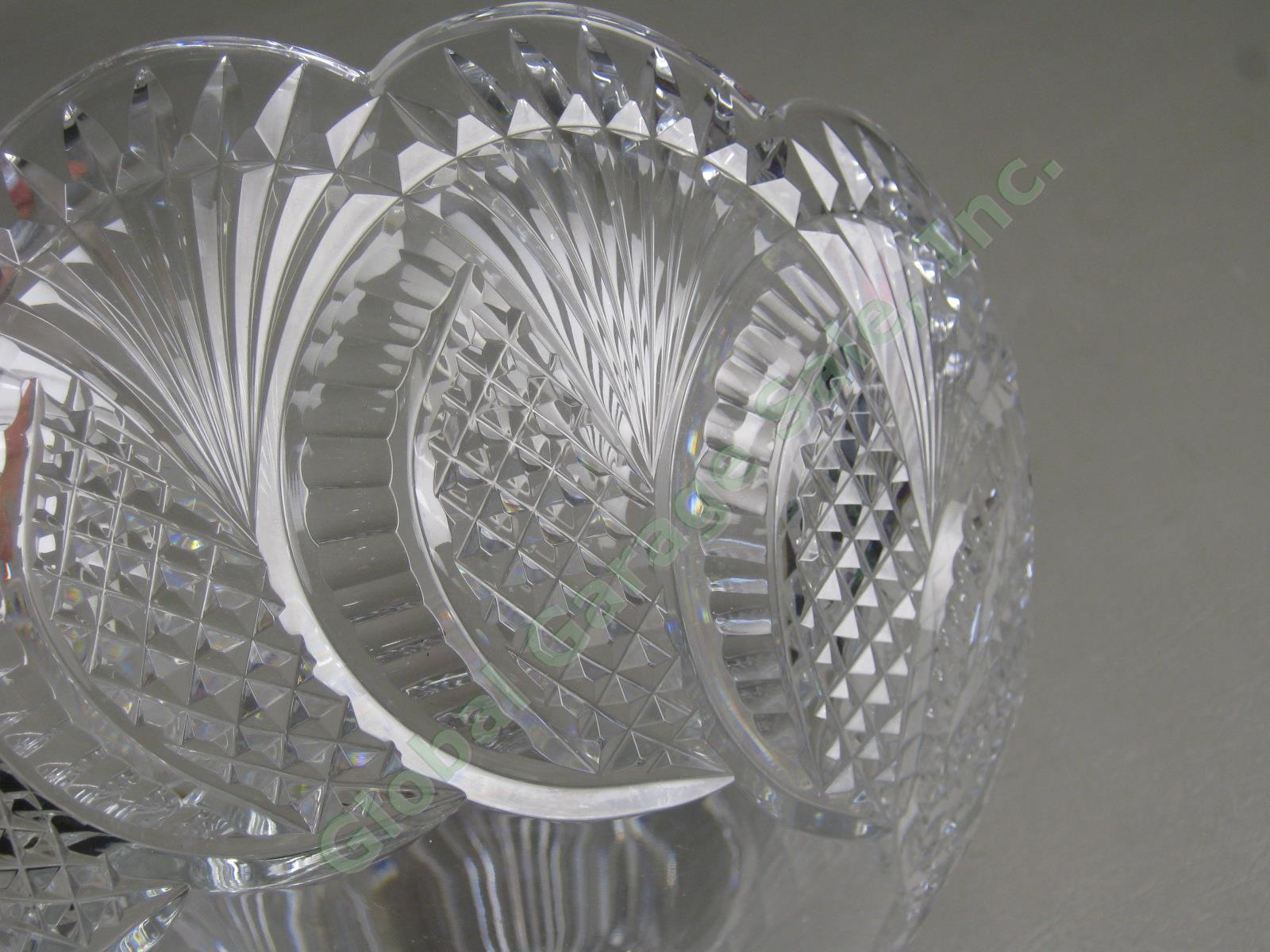 Waterford Crystal Prestige Collection Seahorse 25cm 10" Footed Scalloped Bowl NR 3