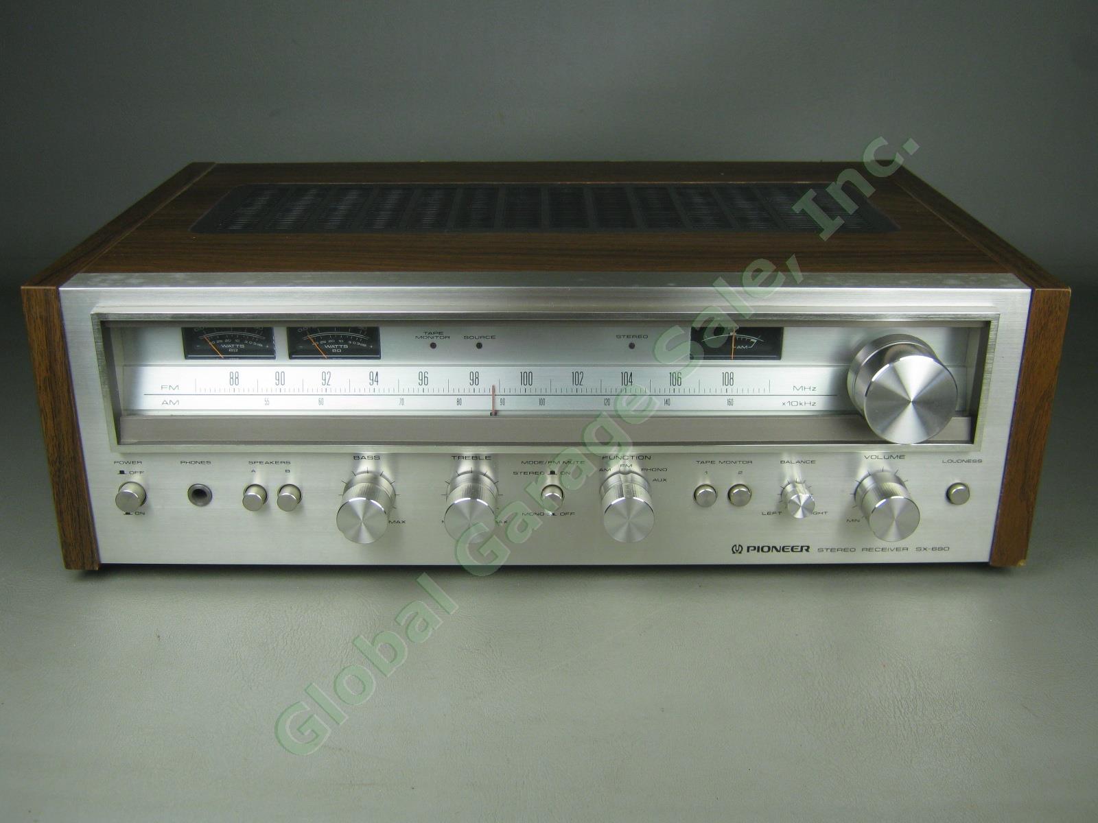 Vtg Pioneer SX-680 Solid State AM/FM Stereo Receiver + Wood Cabinet Clean Tested