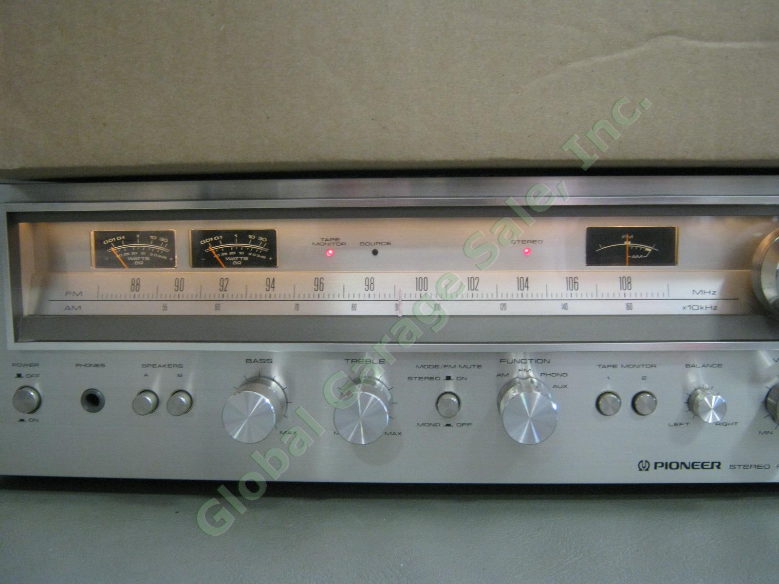 Vtg Pioneer SX-680 Solid State AM/FM Stereo Receiver + Wood Cabinet Clean Tested 1