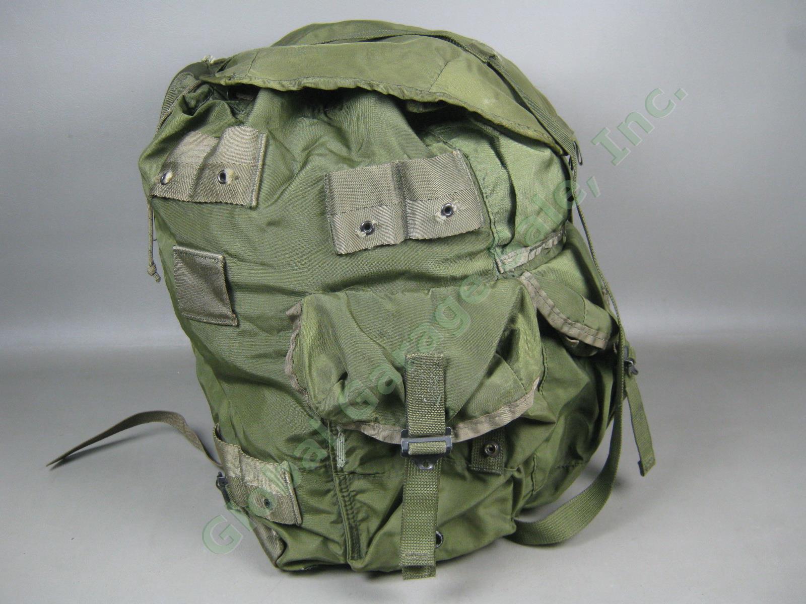 Vtg US Army Korean War M1 Helmet MSA Liner + ALICE LC-1 Large Combat Field Pack 11