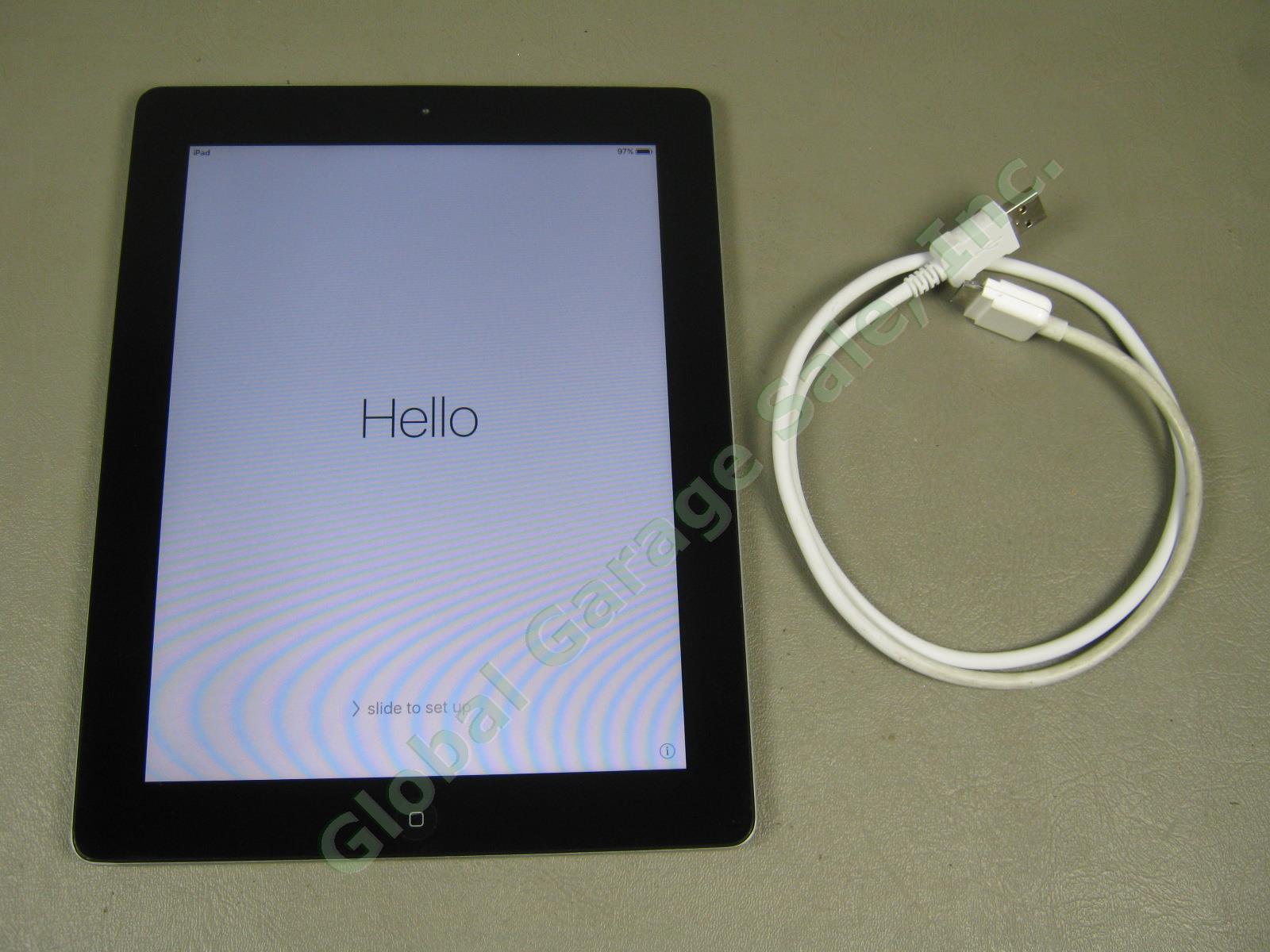 Apple iPad 2 Wifi 32GB Black Tablet Factory Reset MC770LL/A A1395 NO RESERVE!
