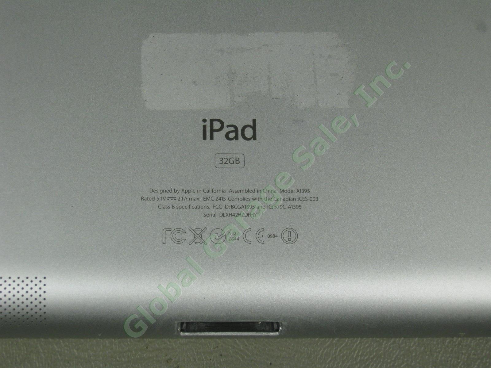 Apple iPad 2 Wifi 32GB Black Tablet Factory Reset MC770LL/A A1395 NO RESERVE! 5