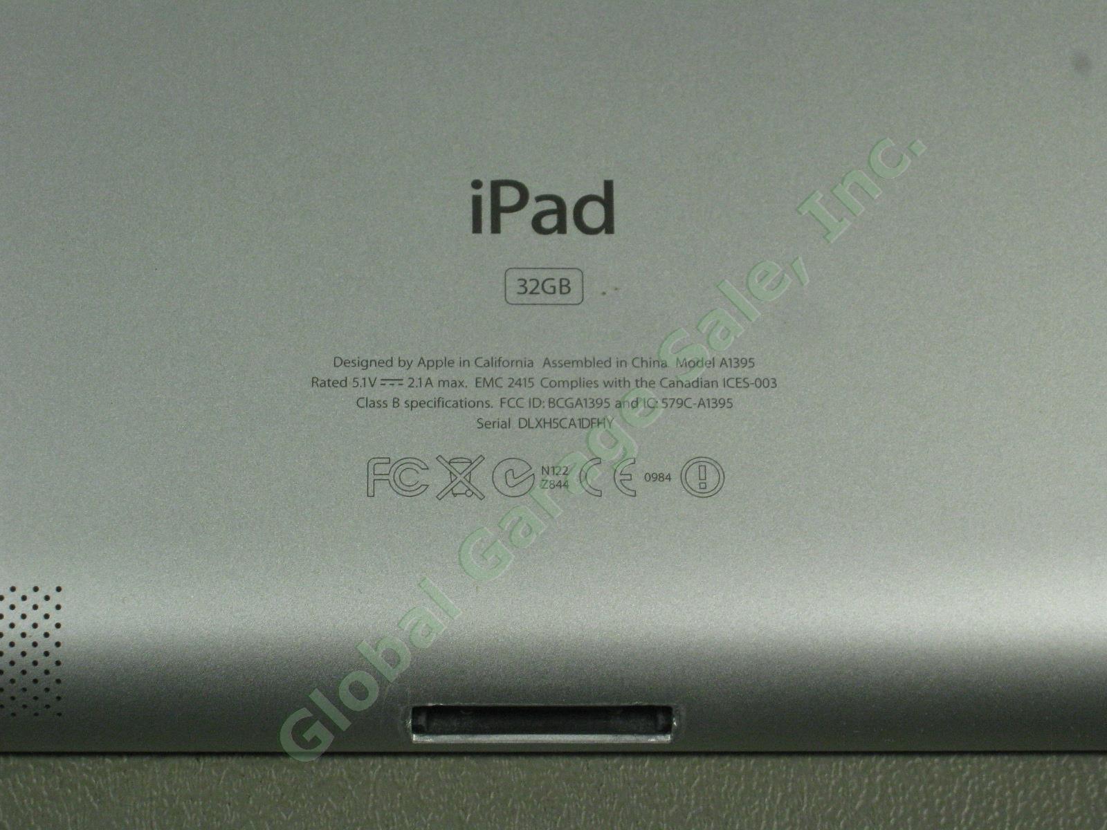Apple iPad 2 Wifi 32GB Black Tablet MC770LL/A A1395 Factory Reset No Reserve! 3