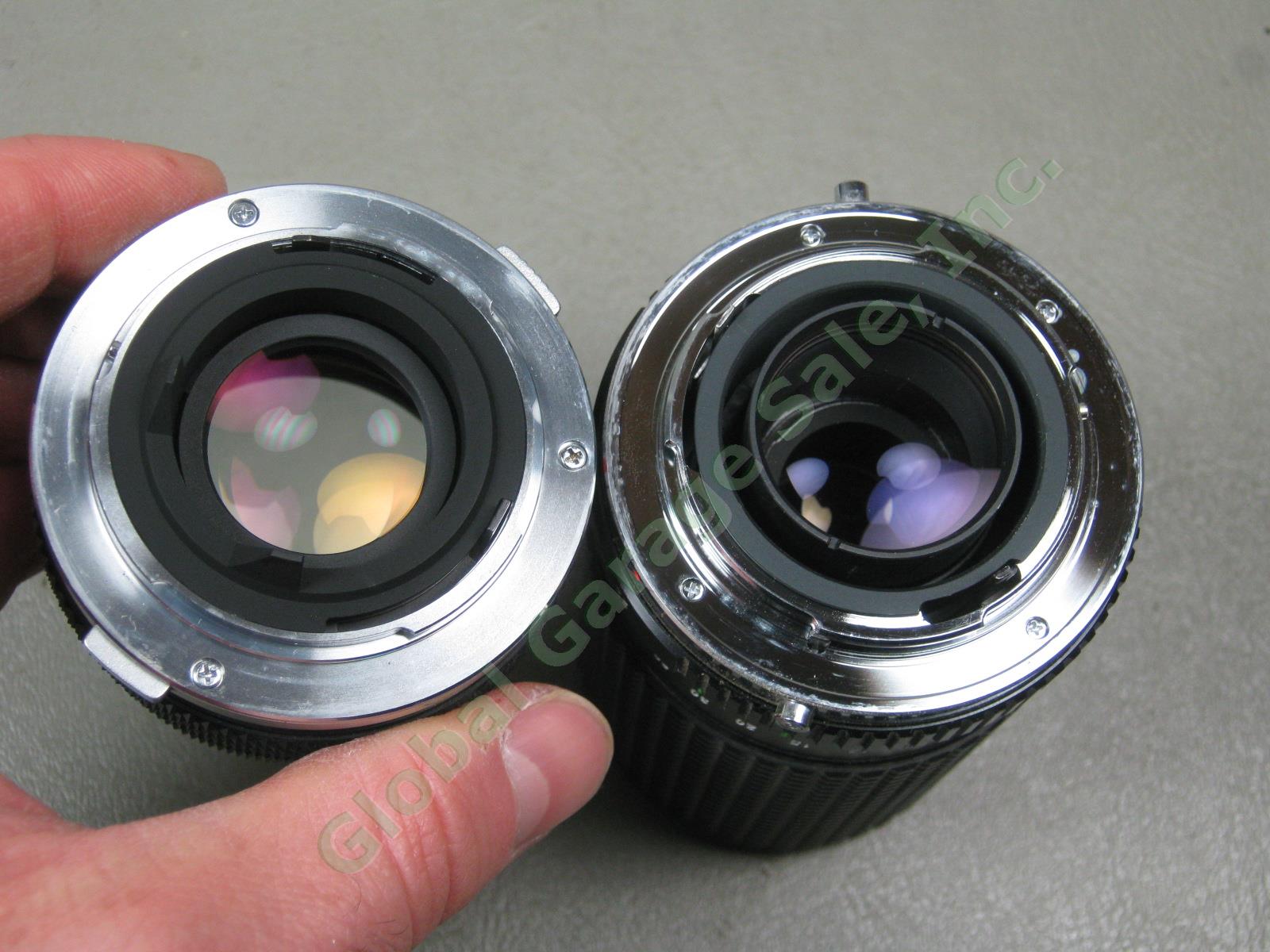 Black Olympus OM-1n 35mm SLR Zuiko Auto-S 50mm 70-200mm Zoom Lens Hot Shoe 4 Lot 6