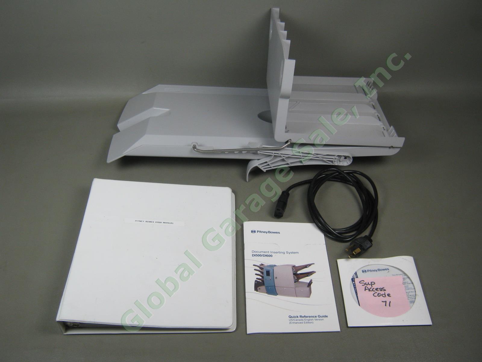 Pitney Bowes DI600 Document Inserting System Folder Inserter Sealer W/ Table EXC 9