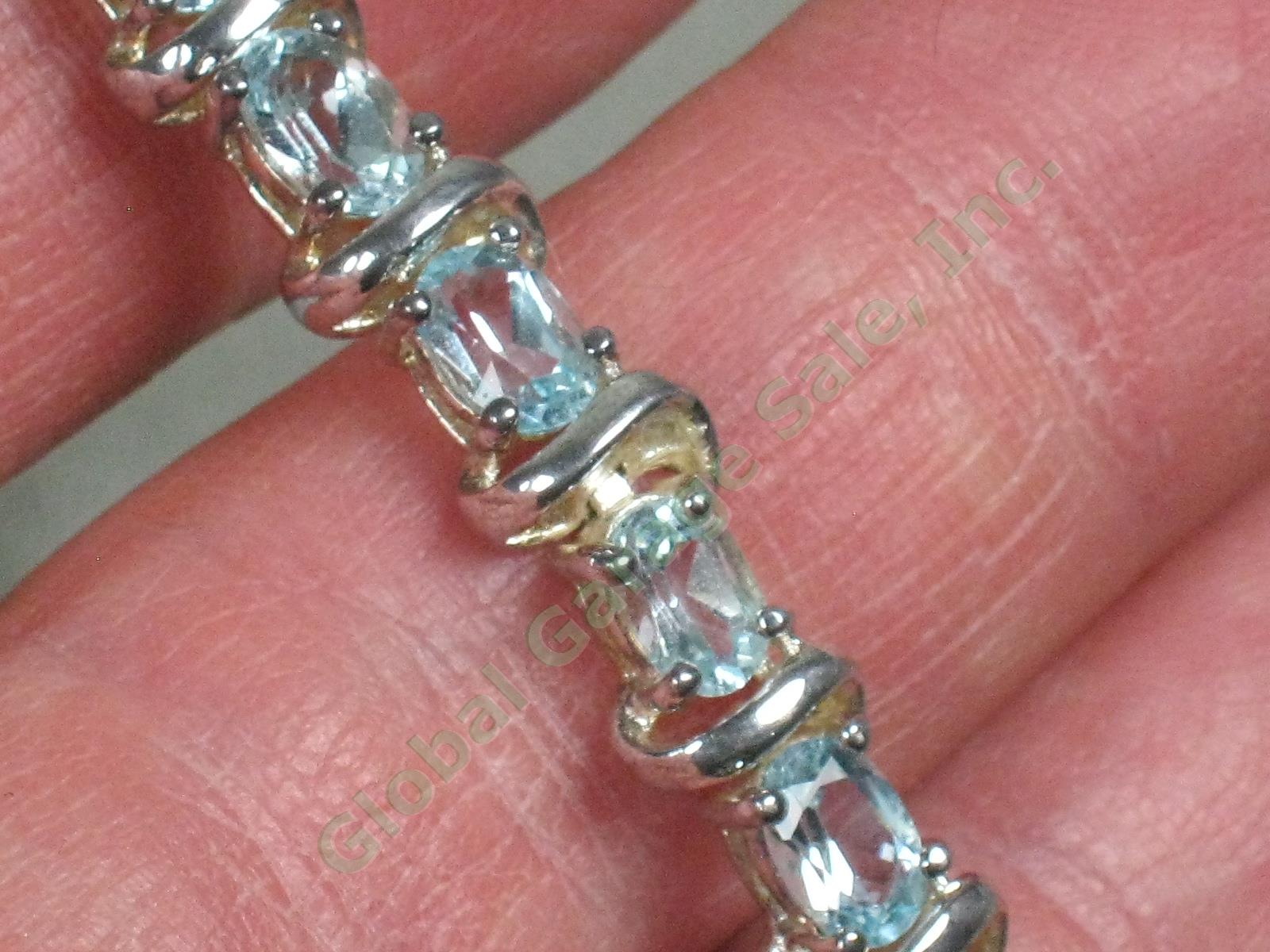Jewelry Lot 15 Bracelets 2 Necklaces Ring Sterling Silver Amethyst Garnet Topaz 8