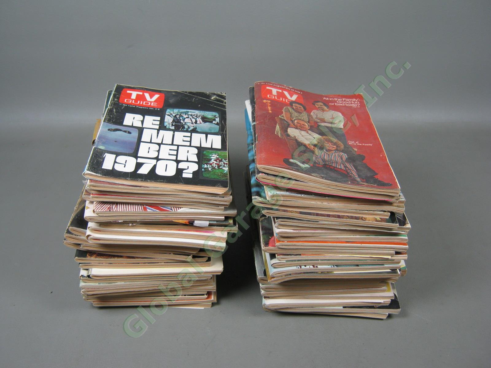 Vtg 1971 TV Guide Magazines Complete Year + Extras 54 Issues NO LABEL Lot Set NR