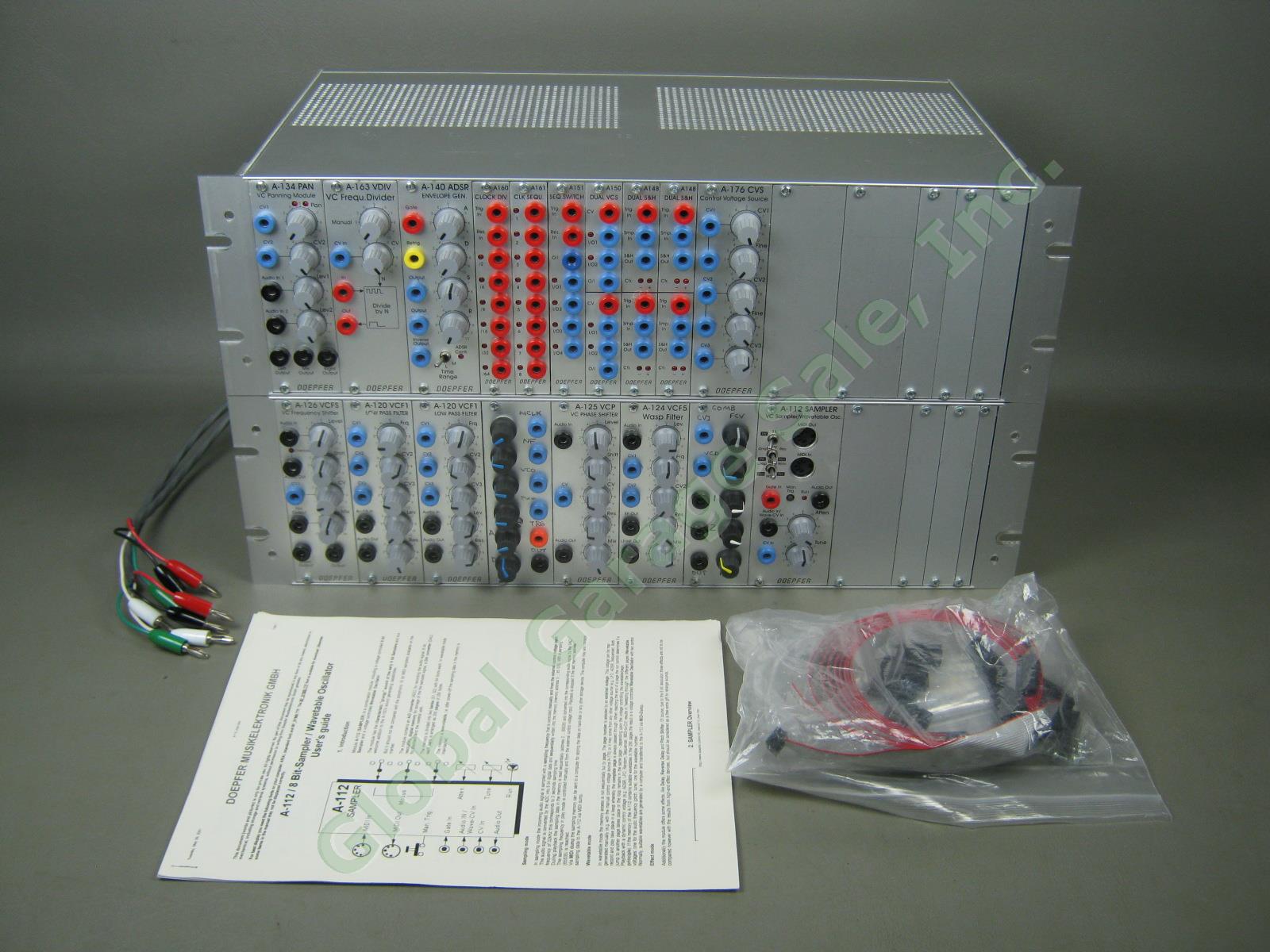 Doepfer Modular Analog Synth System A-100G6 Rack Mount Cabinet + 18 Modules Lot