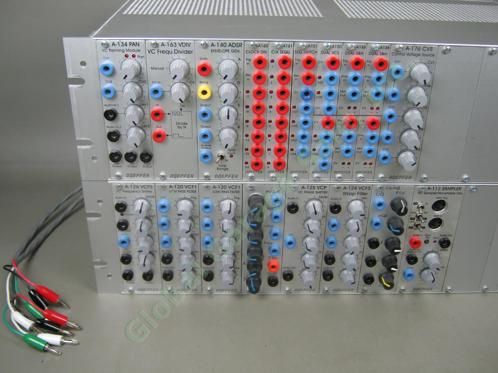 Doepfer Modular Analog Synth System A-100G6 Rack Mount Cabinet + 18 Modules Lot 1