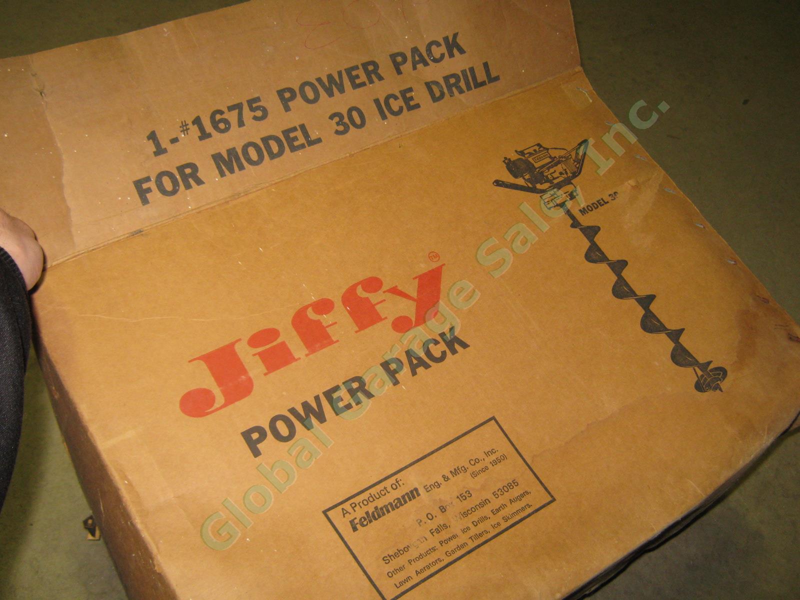 Vtg Feldmann Jiffy 1675 Power Pack For Model #30 Ice Fishing Drill Auger 828530 8