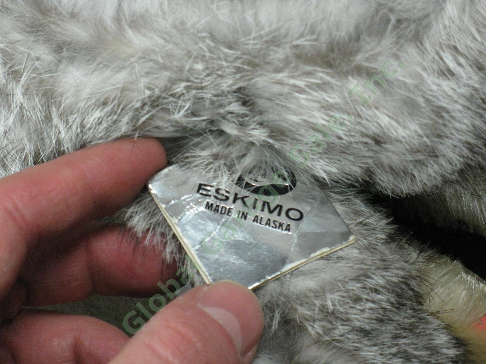 NOS Vtg Eskimo Indian Hand Beaded Alaska Seal Skin Fur Moccasin Slippers 12" NR! 5