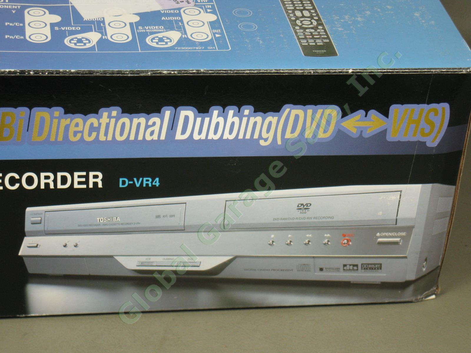 NEW IN BOX Toshiba VCR DVD Video CD-R CD-RW Player Recorder D-VR4SU No Reserve! 1