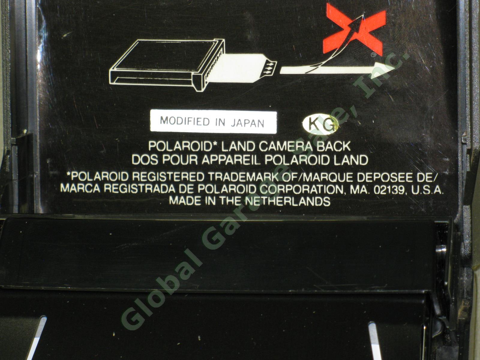Rare Vtg Polaroid 600se Land Camera Instant Pack Film Backs Holders Slides Lot 3