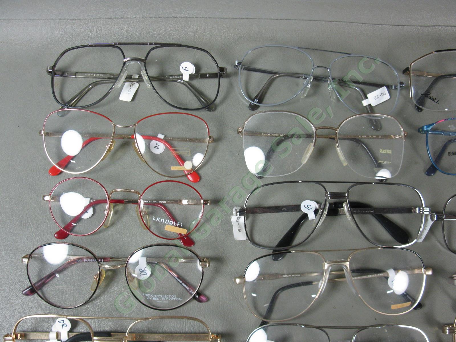 53 Pairs NEW NOS Metal Eyeglass Glasses Frames Lot Pierre Cardin Vogue Zeiss NR! 1