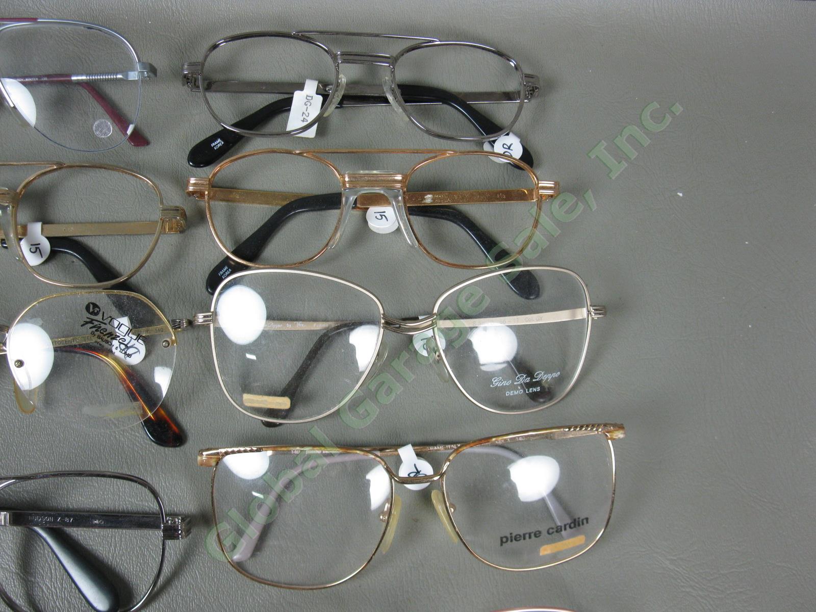 53 Pairs NEW NOS Metal Eyeglass Glasses Frames Lot Pierre Cardin Vogue Zeiss NR! 7