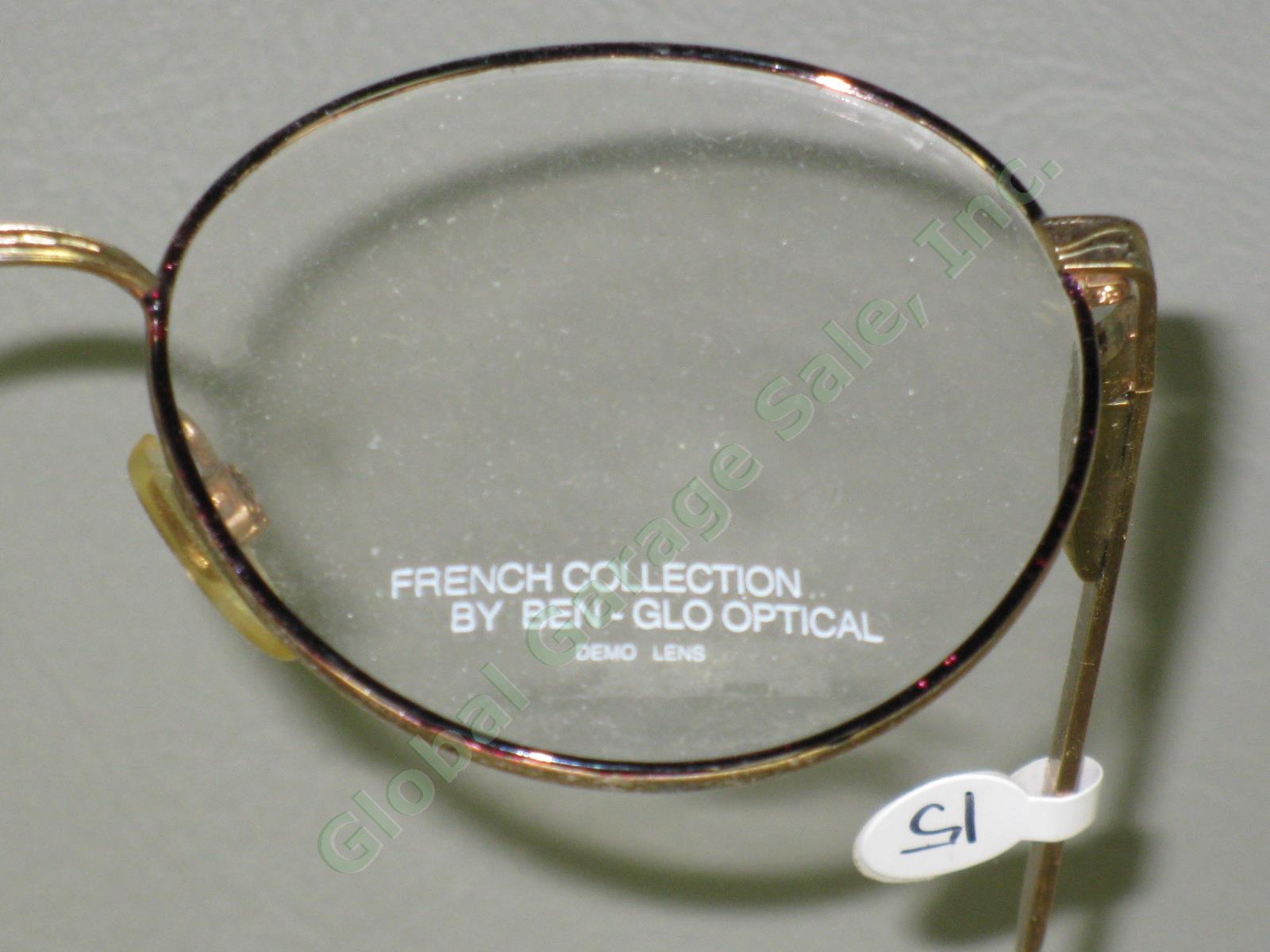 53 Pairs NEW NOS Metal Eyeglass Glasses Frames Lot Pierre Cardin Vogue Zeiss NR! 15