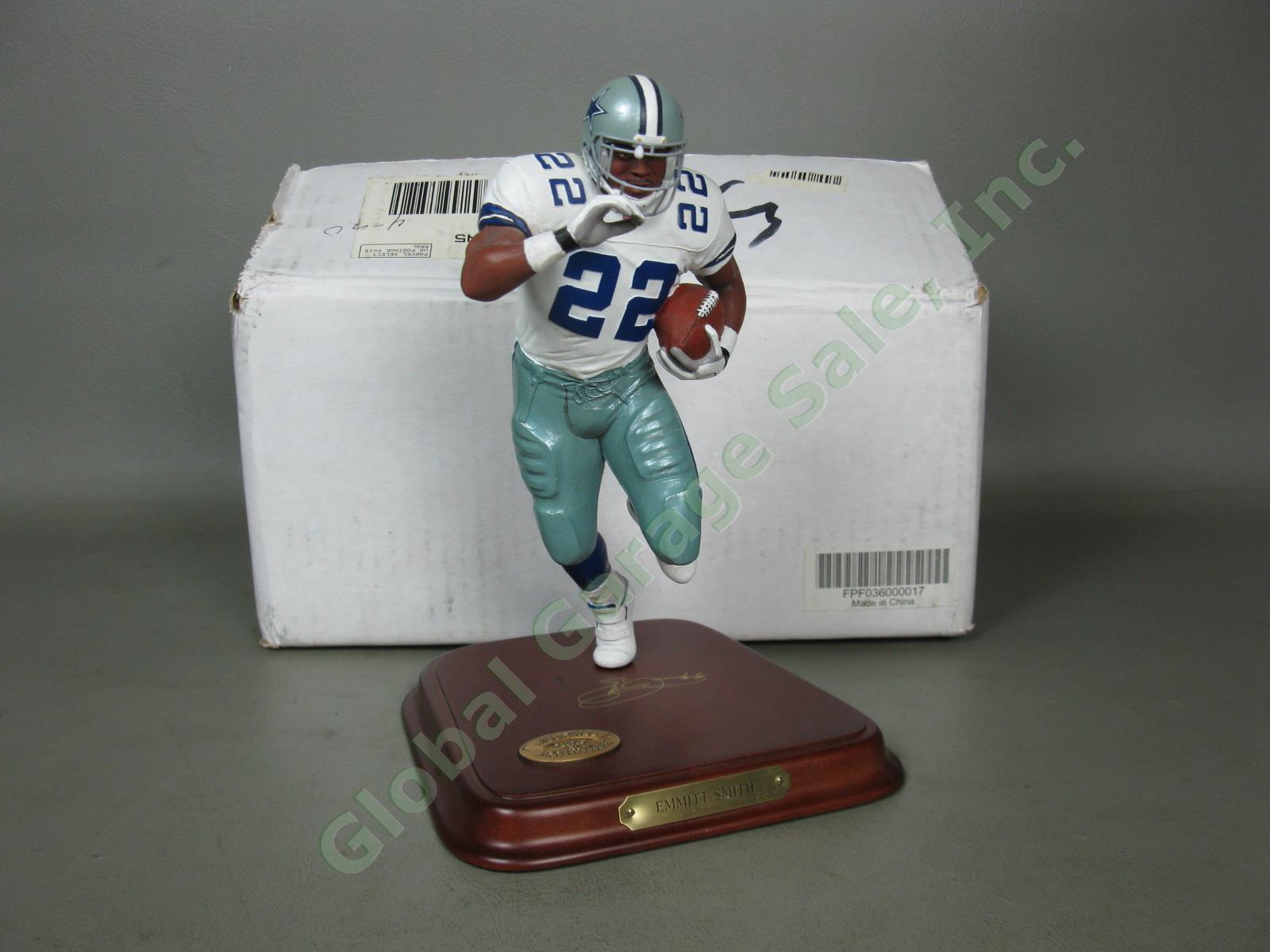 Rare Danbury Mint Dallas Cowboys Emmitt Smith NFL Figure Orig Box NO RESERVE!