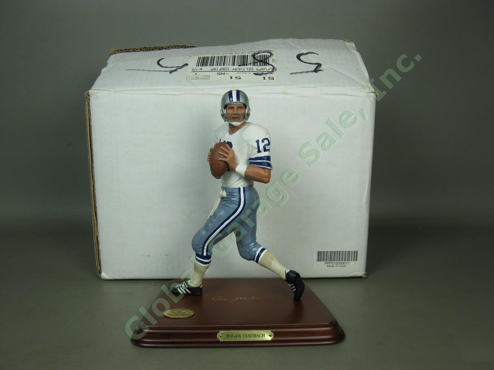 Rare Danbury Mint Dallas Cowboys Roger Staubach NFL Figure Orig Box NO RESERVE!