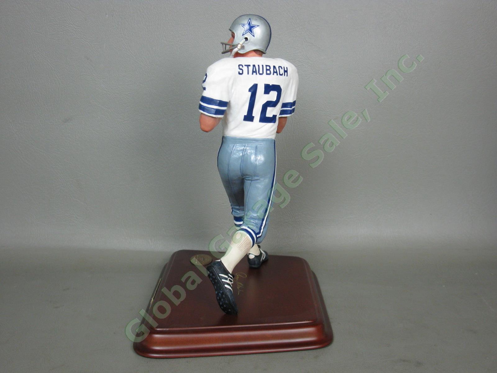 Rare Danbury Mint Dallas Cowboys Roger Staubach NFL Figure Orig Box NO RESERVE! 4