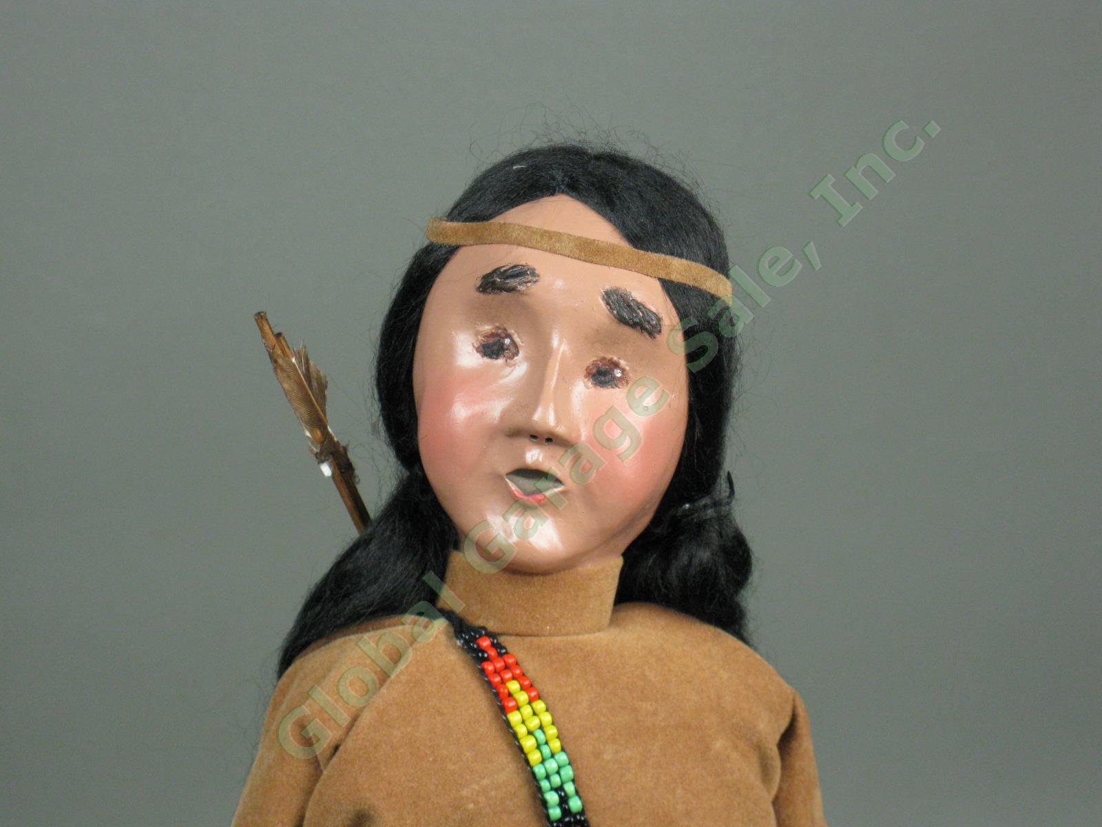 2002 Byers Choice Carolers Native American Indian Man W/ Squash Bow Arrow Quiver 1
