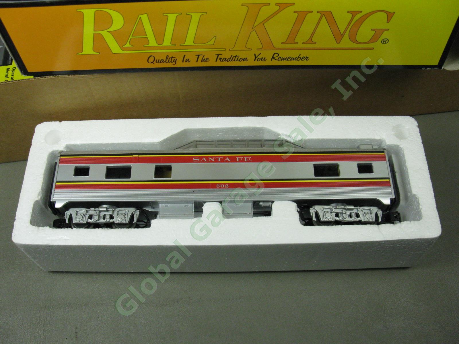 MTH Rail King Santa Fe Super Chief F-3 RTR Passenger Train Set W/ Box 30-4021-1 6