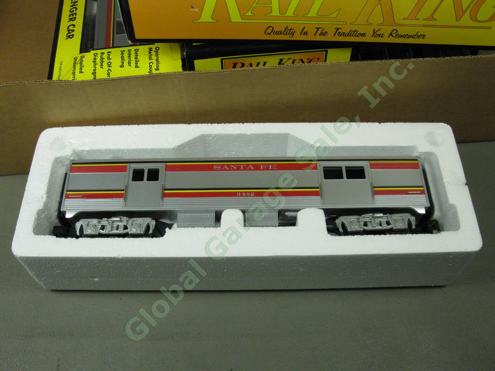MTH Rail King Santa Fe Super Chief F-3 RTR Passenger Train Set W/ Box 30-4021-1 7