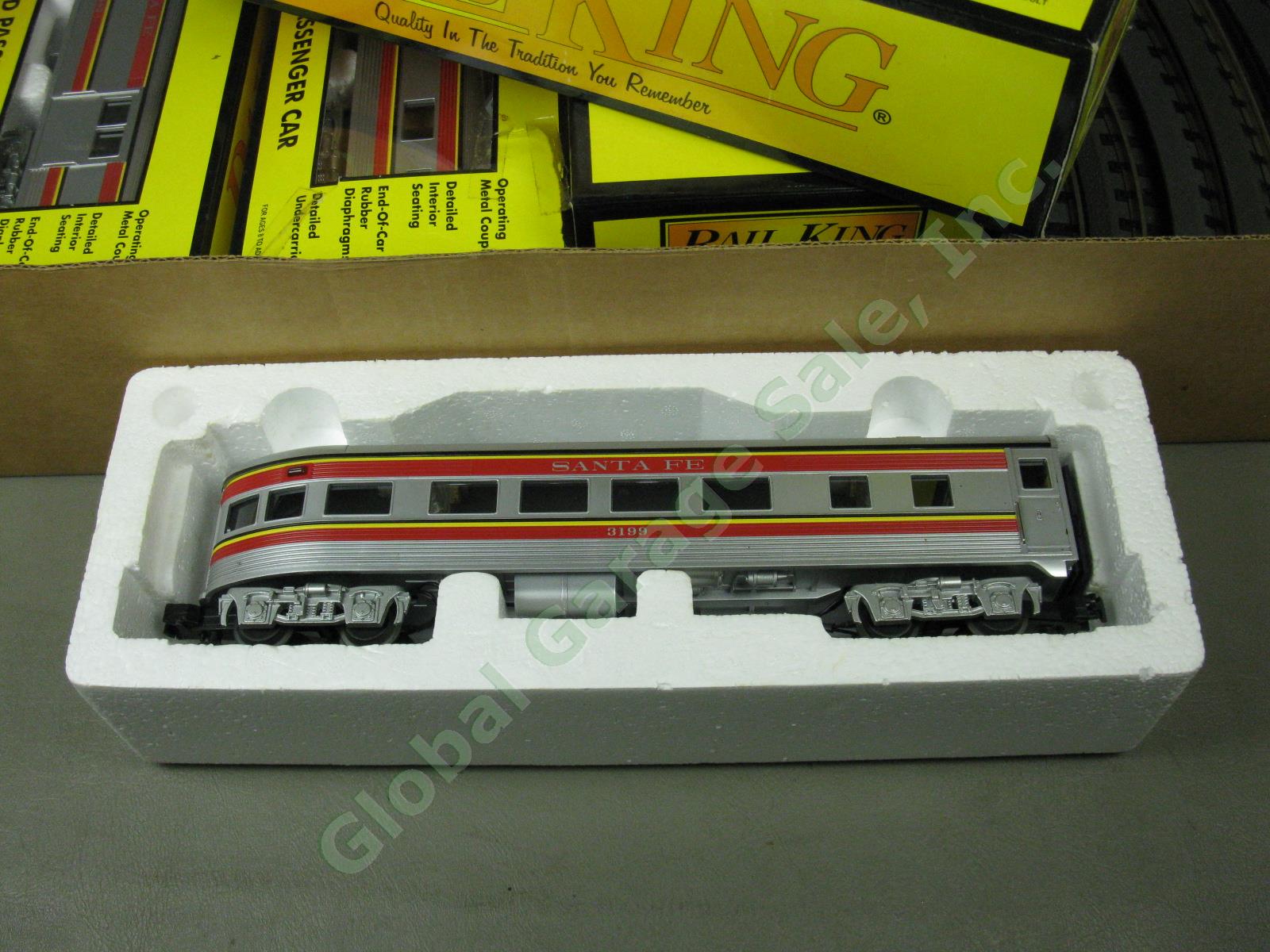 MTH Rail King Santa Fe Super Chief F-3 RTR Passenger Train Set W/ Box 30-4021-1 8