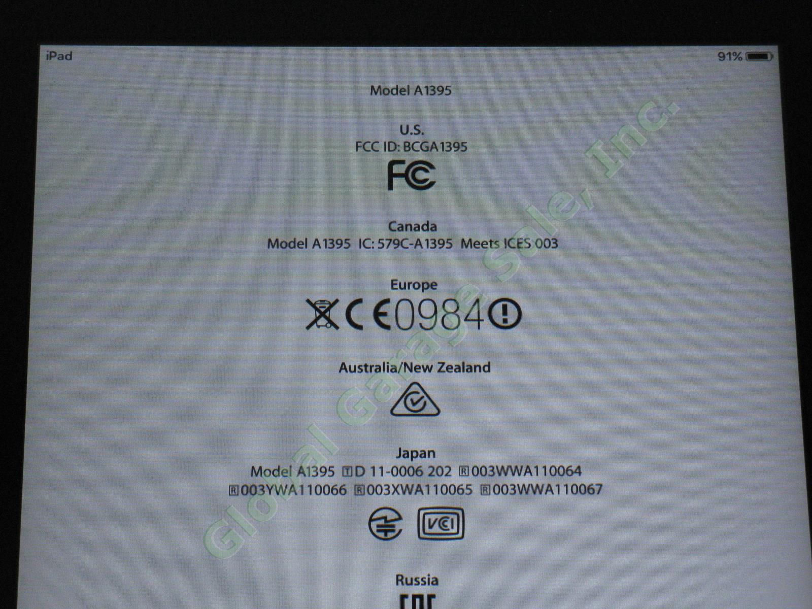 Apple iPad 2 Wifi 32GB Black Tablet Factory Reset MC770LL/A A1395 No Reserve! 2