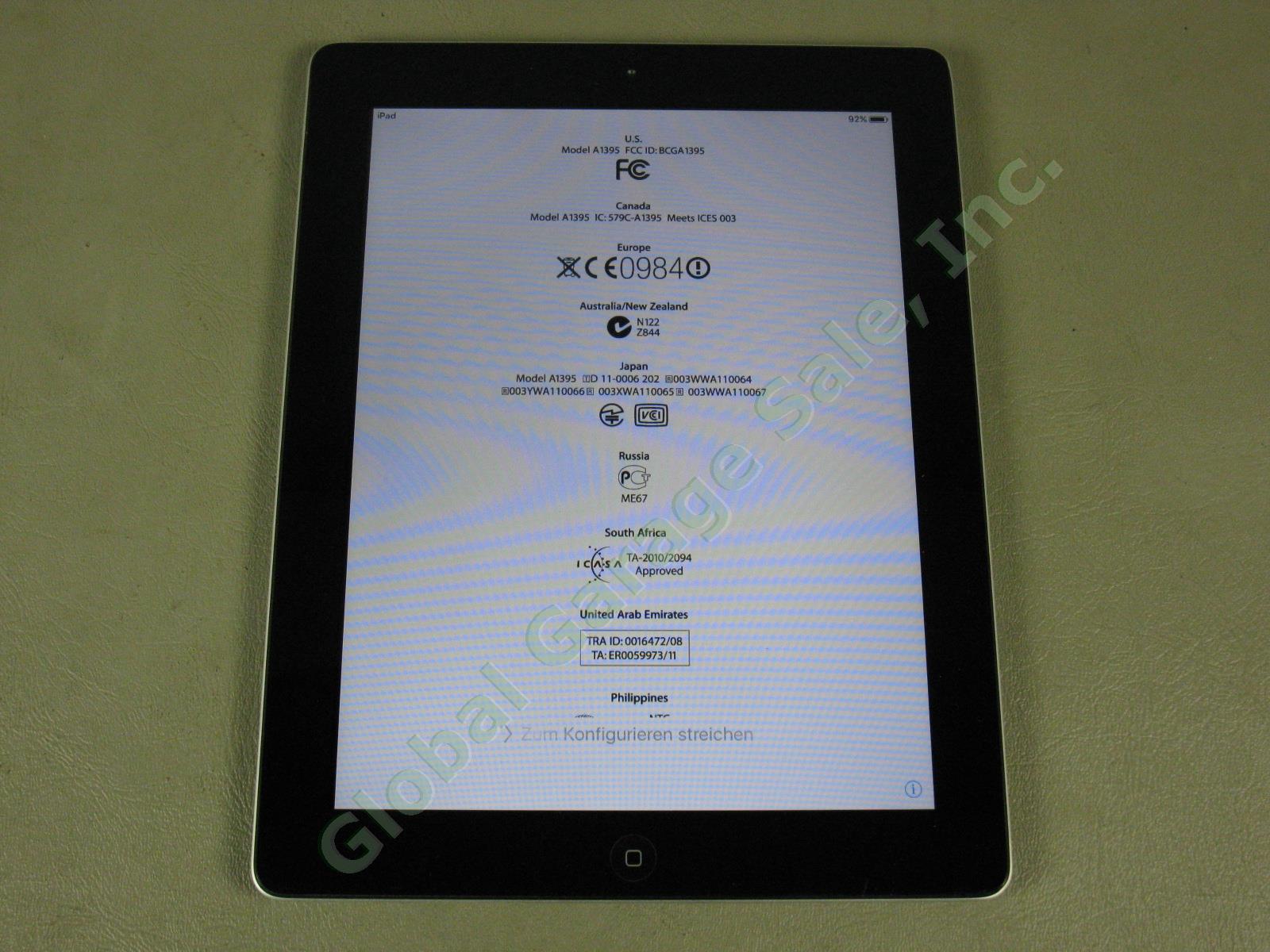 Apple iPad 2 Wifi 16GB Black Tablet Factory Reset MC770LL/A A1395 No Reserve! 1