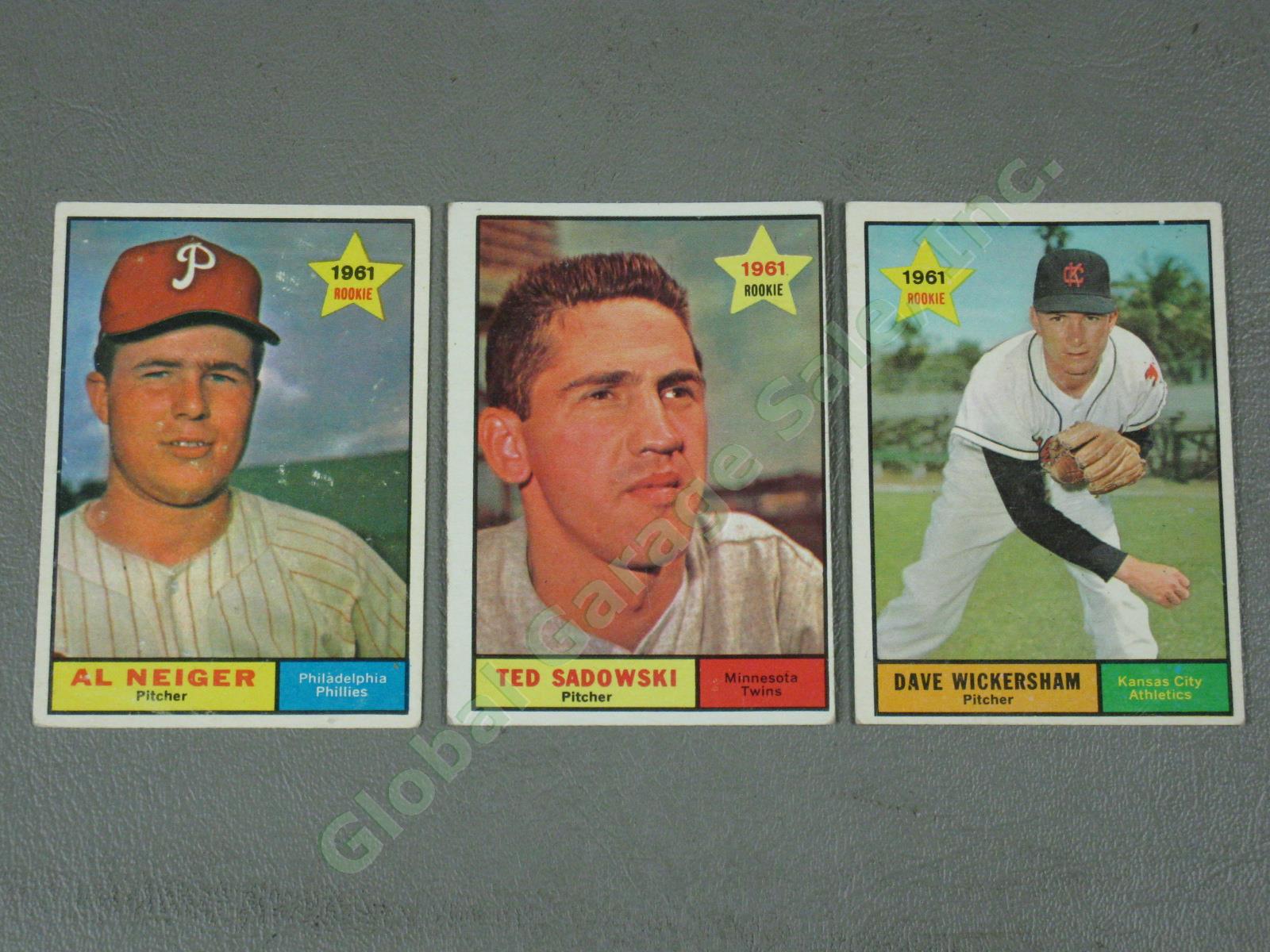 223 Vintage 1961 Topps Baseball Card Lot Rookies All-Stars No Duplicates NO RES! 7
