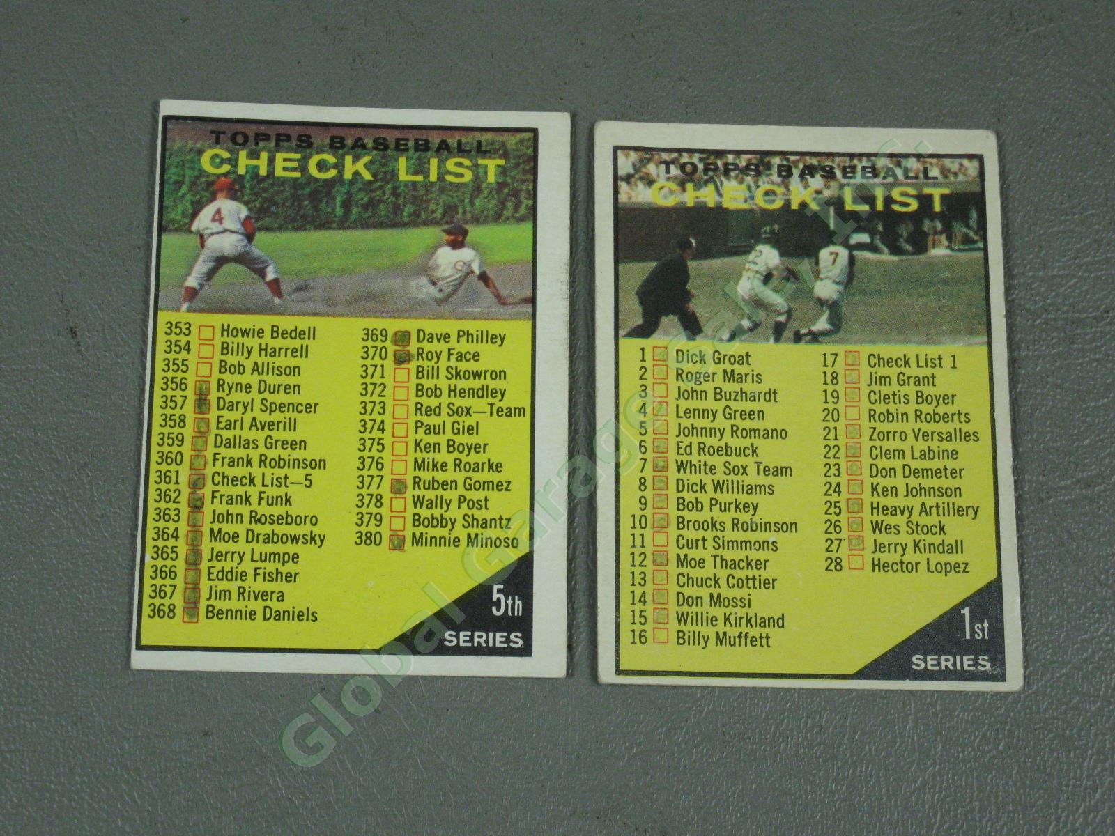 223 Vintage 1961 Topps Baseball Card Lot Rookies All-Stars No Duplicates NO RES! 8
