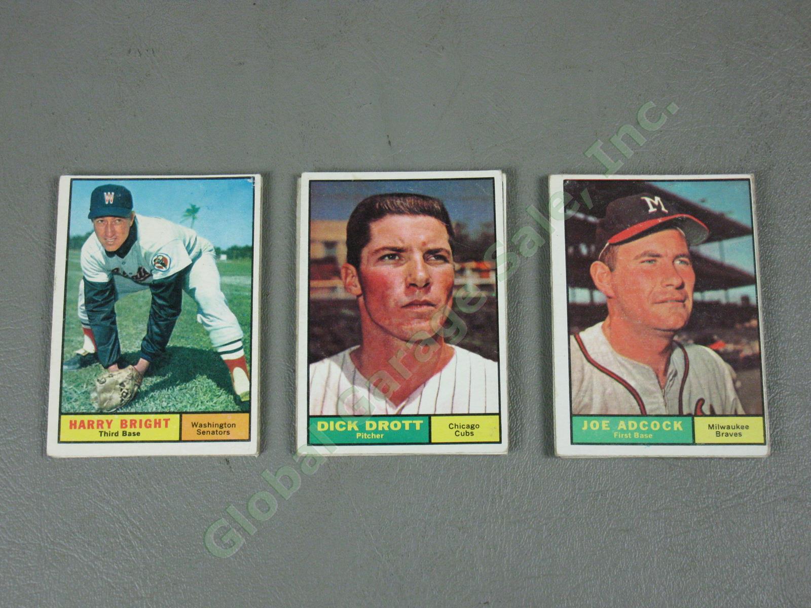 223 Vintage 1961 Topps Baseball Card Lot Rookies All-Stars No Duplicates NO RES! 14