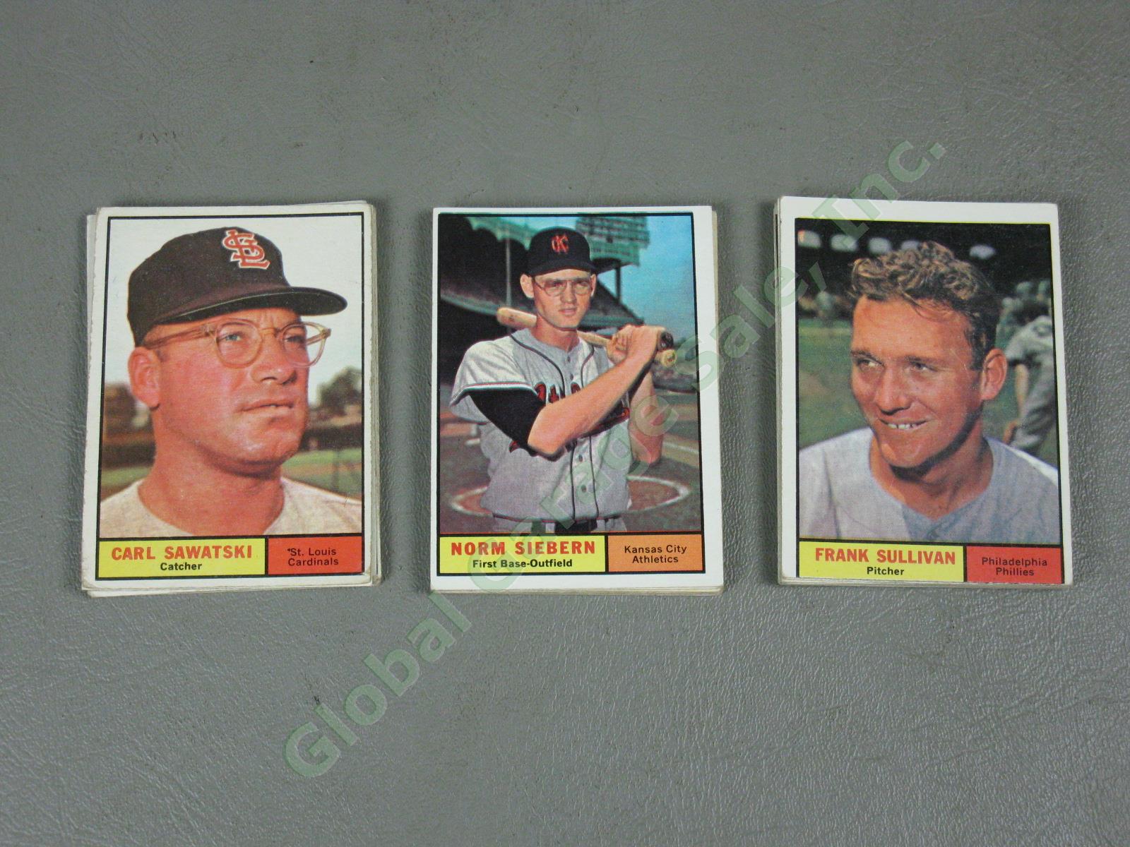 223 Vintage 1961 Topps Baseball Card Lot Rookies All-Stars No Duplicates NO RES! 15