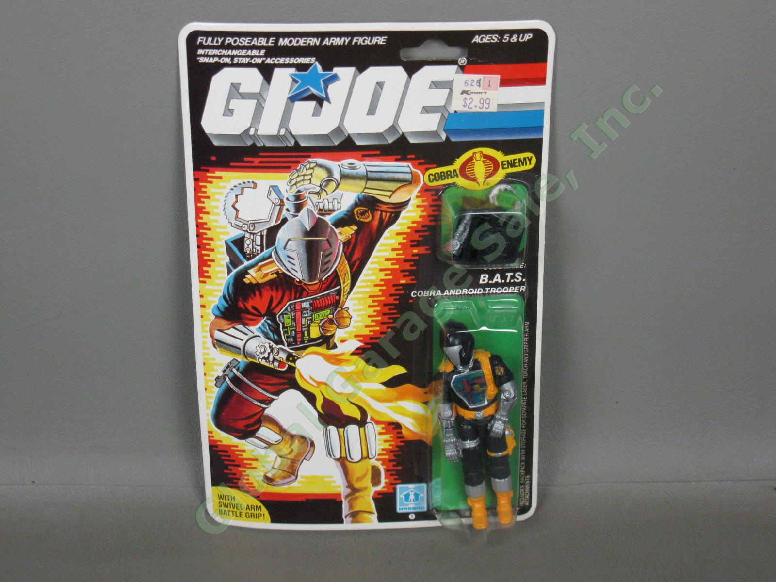 MOC Sealed 1986 GI Joe BATS Cobra Android Trooper 3-3/4" Figure Grey File Card