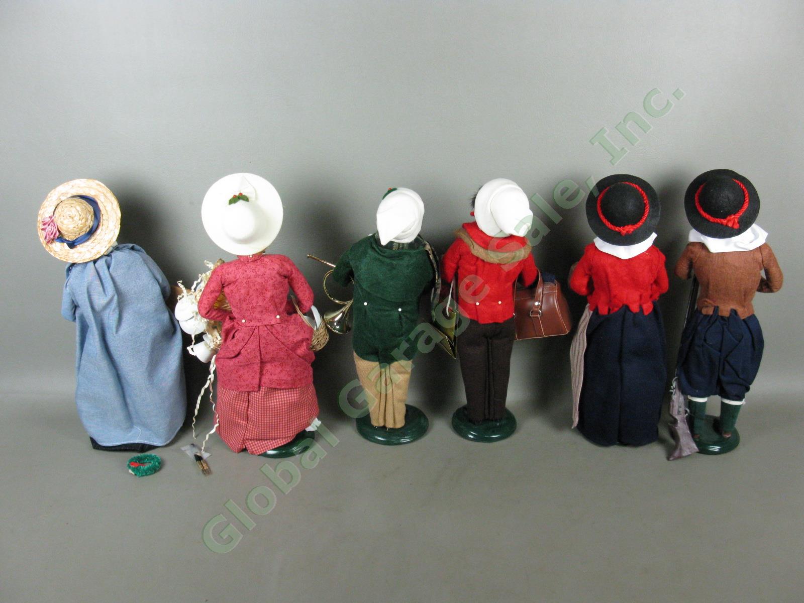 6 Vtg Byers Choice Caroler Man Woman Figurine Figure Collection Lot 1998-2000 NR 3