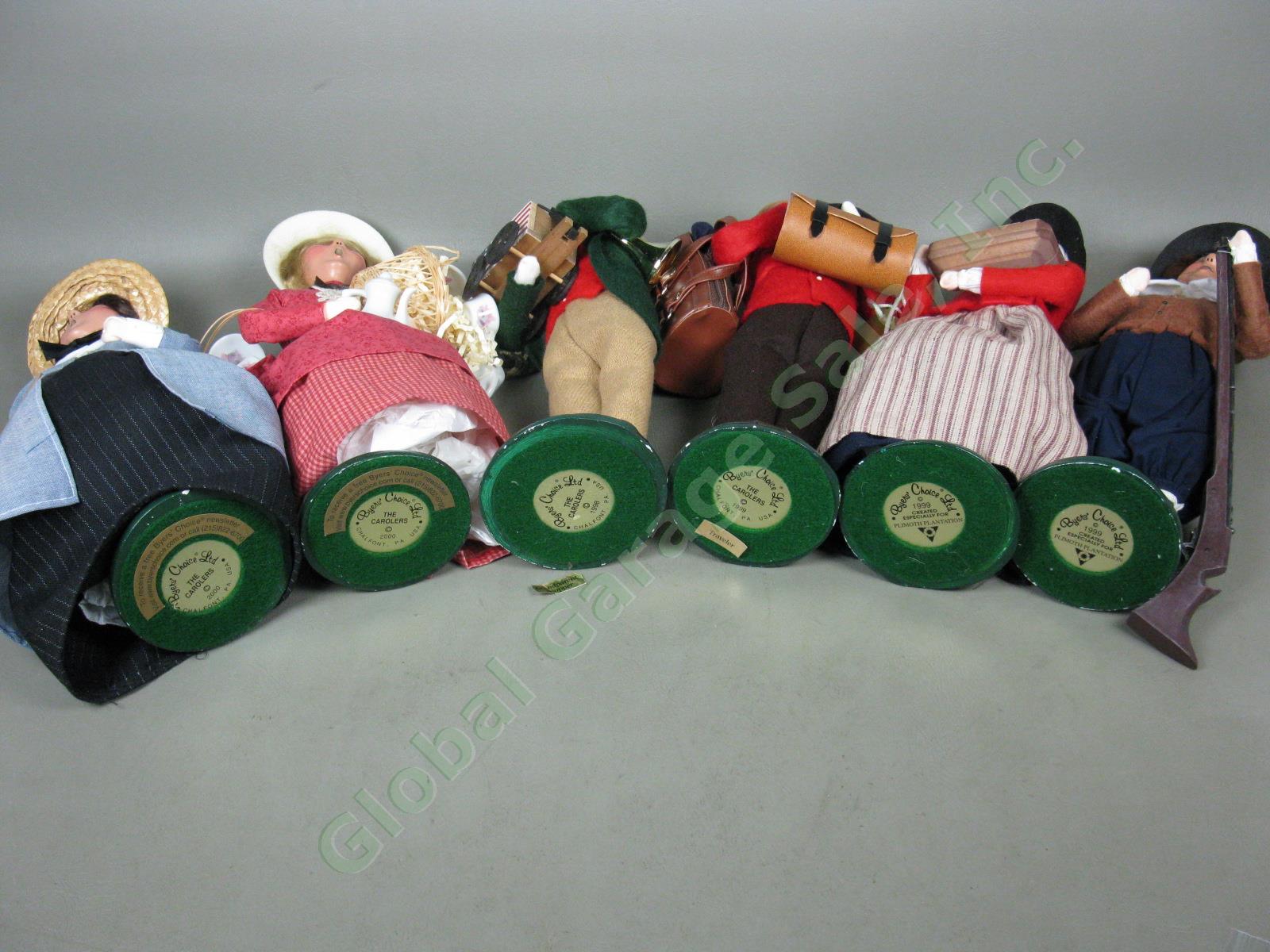 6 Vtg Byers Choice Caroler Man Woman Figurine Figure Collection Lot 1998-2000 NR 4