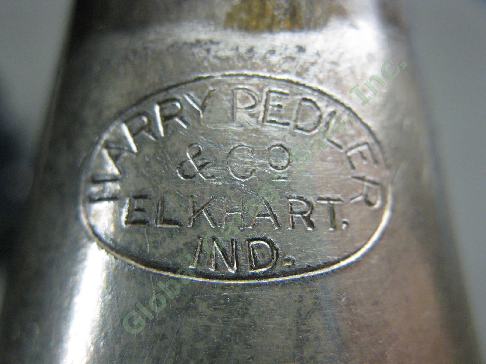 Vtg Harry Pedler Metal Bb Clarinet Serial 27495 Mouthpiece Hard Case Elkhart Ind 4