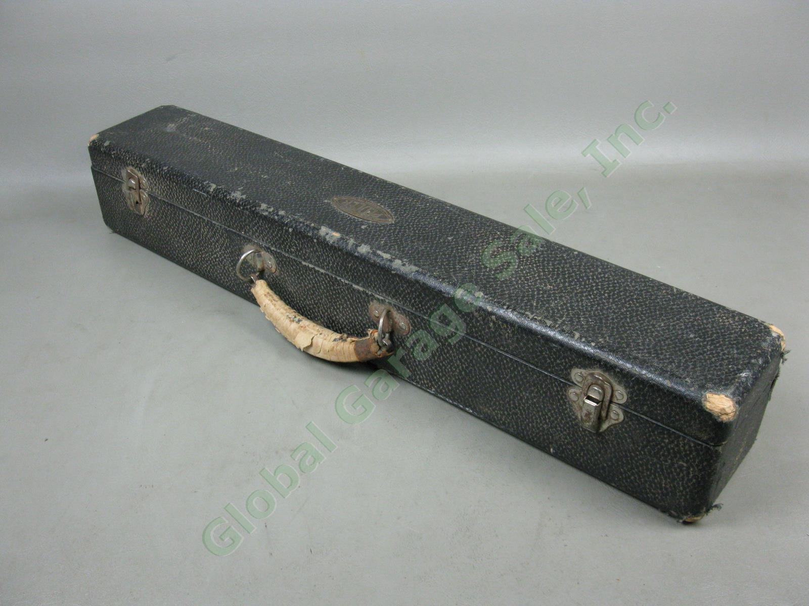 Vtg Harry Pedler Metal Bb Clarinet Serial 27495 Mouthpiece Hard Case Elkhart Ind 9
