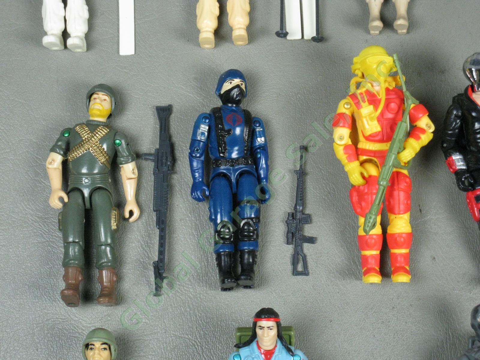 22 Vtg 1982-1984 GI Joe + Cobra Action Figures Collection Lot Rip Cord Torpedo + 4