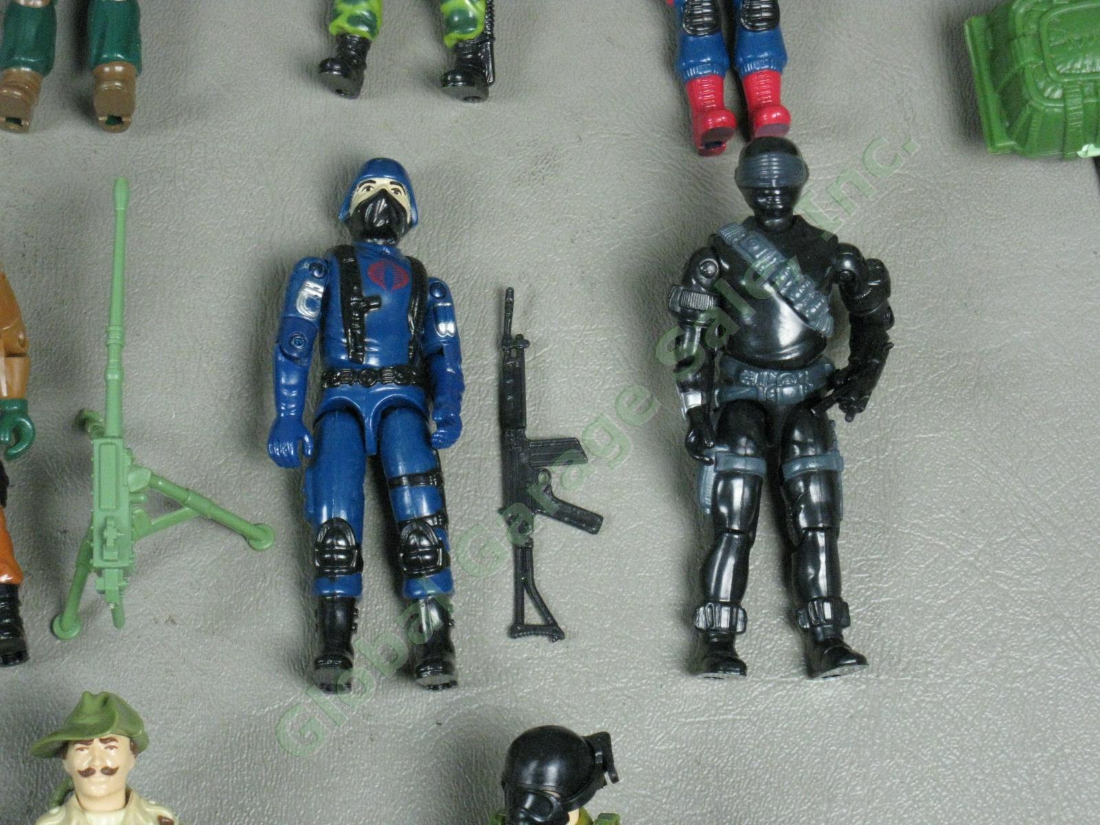 22 Vtg 1982-1984 GI Joe + Cobra Action Figures Collection Lot Rip Cord Torpedo + 6