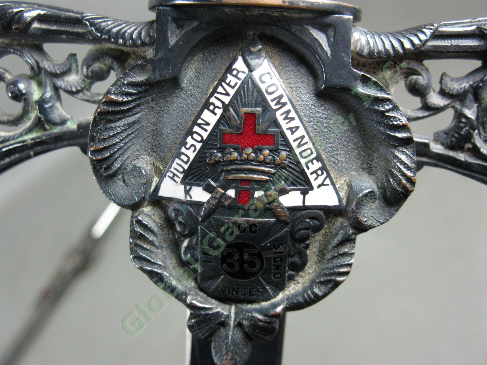 Vtg Braxmar Hudson River #35 Masonic Knights Templar Ceremonial Sword + Scabbard 2